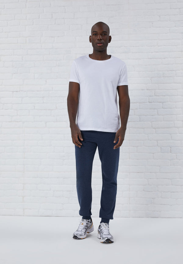 2 PACK - Pantalon de survêtement - mottled light grey/mottled dark blue