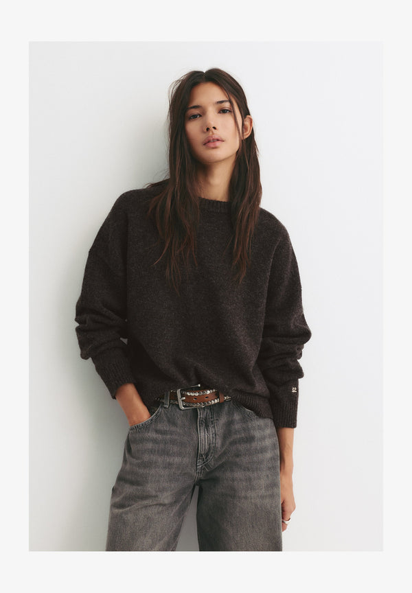 BASIC - Pullover - dark brown