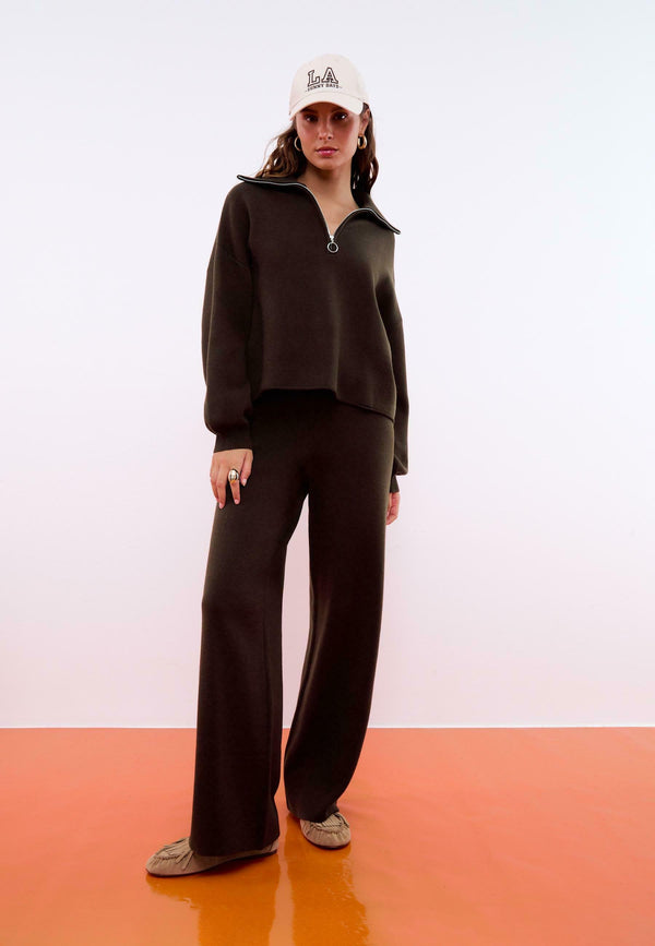 Pantalon classique - dark brown