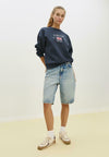 EMBROIDERED LONDON - Sweatshirt - mottled dark blue