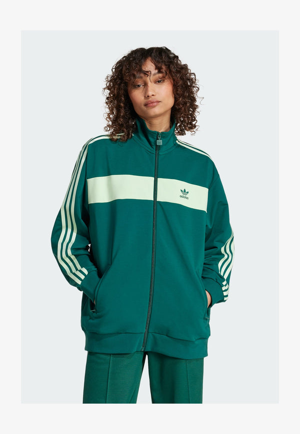 BLOCKED - Sweat zippé - collegiate green semi green spark