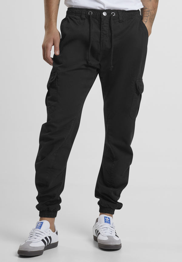 CARGO JOGGING PANTS - Pantalon cargo - black