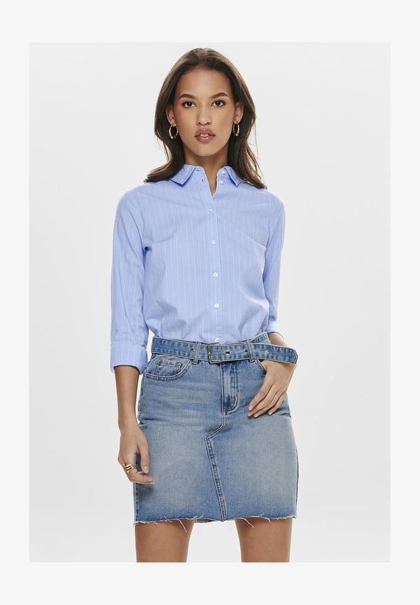 L/S - Chemisier - blue/cloud dancer