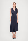 SLEEVELESS DRAPED V NECK MIDI - Robe de soirée - midnight