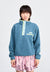 HELVETIA™ II CROPPED HALF SNAP - Sweat polaire - everblue/crushed blue/citron haze