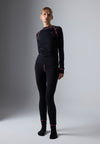 2 PIECE LONG SLEEVE TOP AND LEGGINGS SET - Caraco - black/pink