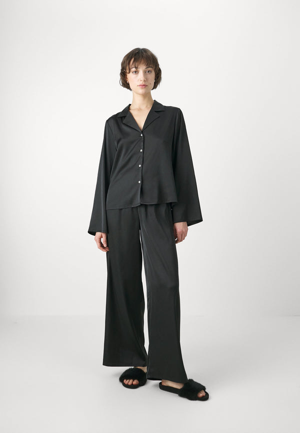WIDE LEG - Pyjama - black