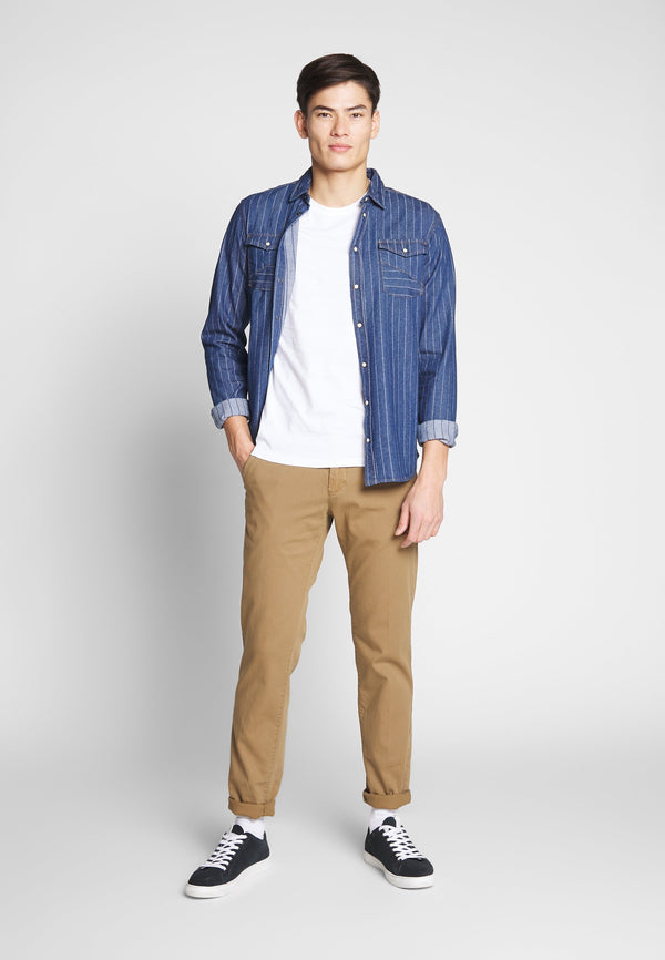 2 PACK - T-shirt basique - white/dark blue