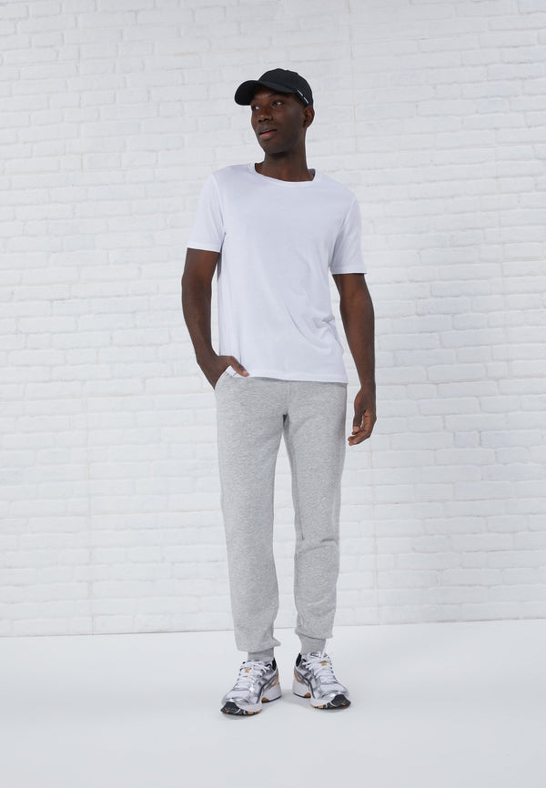 3 PACK - Pantalon de survêtement - mottled light grey/mottled dark blue/black