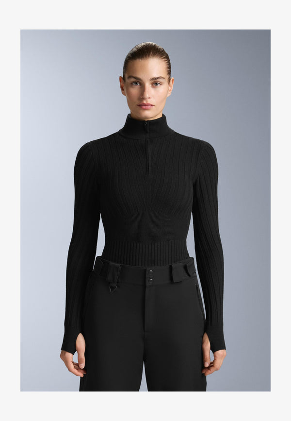 THERMAL WITH PEAK - Caraco - black