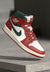 AIR JORDAN 1 MID - Baskets montantes - sail/midnight green/pure platinum-coloured/redstone