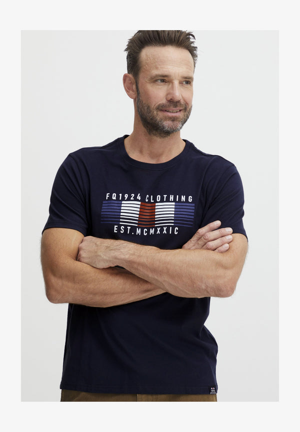 FQNotan - T-shirt imprimé - navy blazer