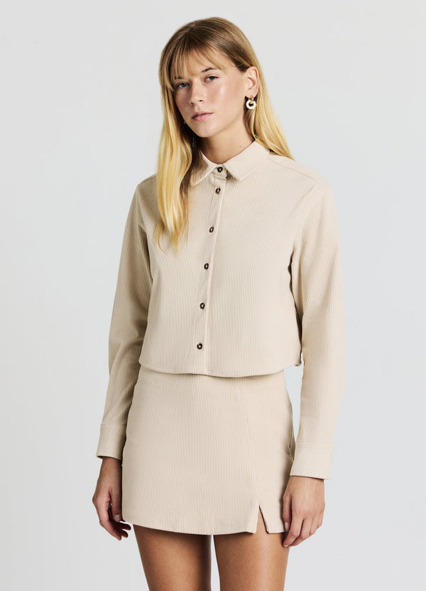 CROP - Chemisier - bianco lana