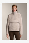 FAUX-SHEARLING WITH FRONT POCKET - Sweat polaire - light grey