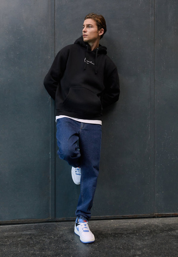 SIGNATURE HOODIE - Sweat à capuche - black/white