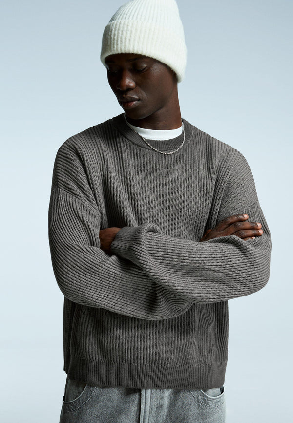 BOXY FIT - Pullover - black