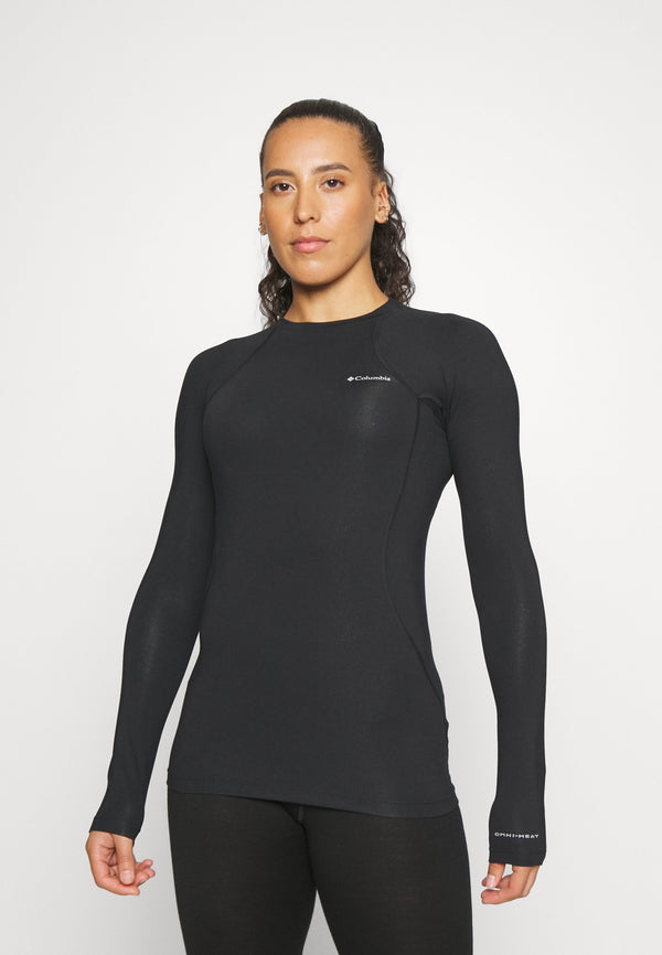 MIDWEIGHT STRETCH LONG SLEEVE TOP - Caraco - black