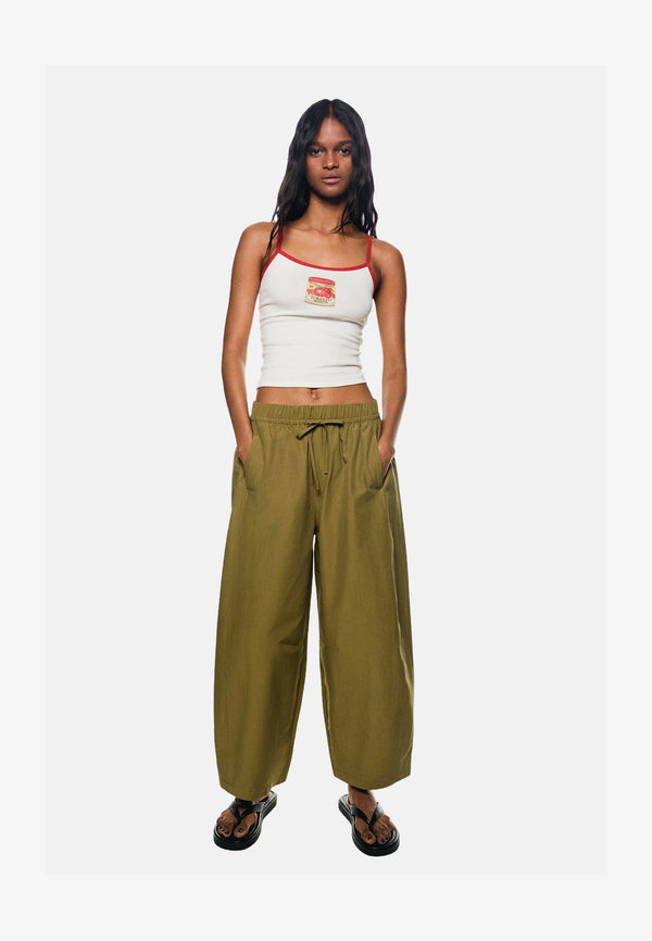 CROPPED - Pantalon classique - green