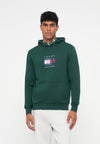 LINEAR FLAG GRAPHIC HOODIE UNISEX - Sweat à capuche - dark green
