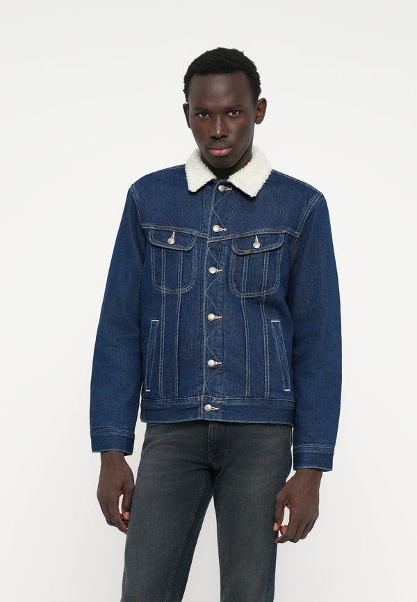 SHERPA JACKET - Veste en jean - blue denim