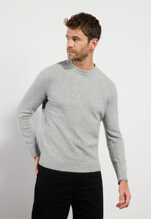 Pullover - mottled light grey